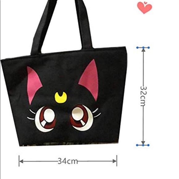 Kerr's Choice Small Tote Luna Bag S-ailor M-oon Lunch Bag Kawaii - Picture 2 of 10